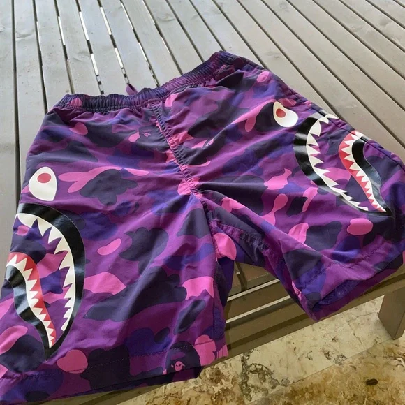 Purple Bape swim shorts